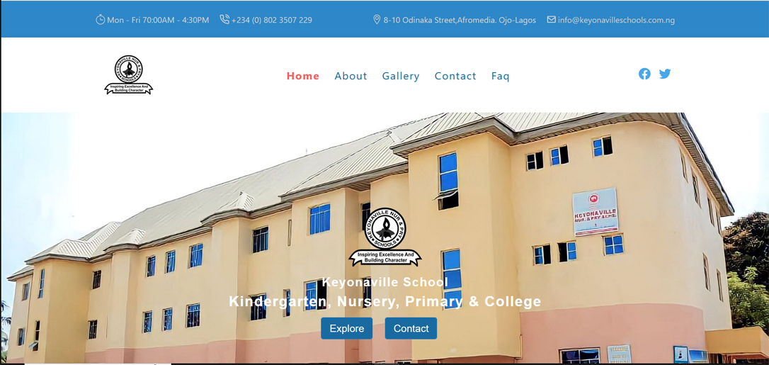 Keyonaville School Website Image